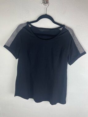 Harley-Davidson Black Short Sleeve Tee with Mesh Shoulder Panels